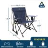 imageGCI OUTDOOR Kickback Rocker Camping Chair  Portable Folding Rocking Chair with Durable Armrests Drink Holder ampamp Relaxed Lowered Seat for Comfort  Loden GreenLoden Green
