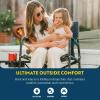 imageGCI Outdoor FirePit Rocker LowRide Outdoor Rocking Chair with Beverage HolderHeathered Pewter