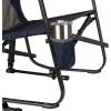 imageGCI Outdoor FirePit Rocker LowRide Outdoor Rocking Chair with Beverage HolderNavy Topo