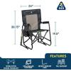 imageGCI Outdoor FirePit Rocker LowRide Outdoor Rocking Chair with Beverage HolderStealth Camo