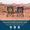 imageGCI Outdoor FirePit Rocker LowRide Outdoor Rocking Chair with Beverage HolderVarsity RedGray