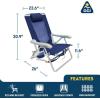 imageGCI Outdoor Waterside SunShade Backpack Beach Chair with Canopy ShadeRoyal Blue