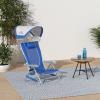 imageGCI Outdoor Waterside SunShade Backpack Beach Chair with Canopy ShadeRoyal Blue