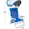 imageGCI Outdoor Waterside SunShade Backpack Beach Chair with Canopy ShadeRoyal Blue