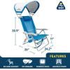 imageGCI Outdoor Waterside SunShade Backpack Beach Chair with Canopy ShadeRoyal Blue