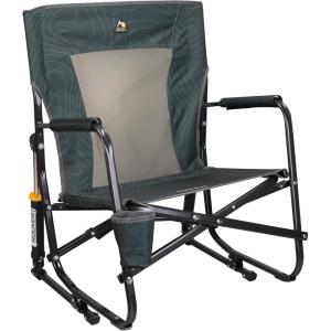imageGCI Outdoor FirePit Rocker LowRide Outdoor Rocking Chair with Beverage HolderHunter Topo