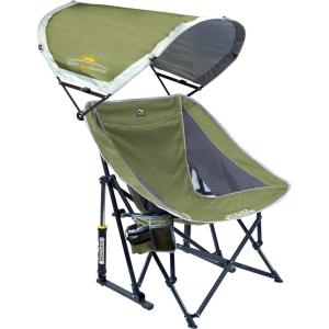 imageGCI Outdoor Pod Rocker Outdoor Rocking Chair with SunShade CanopyLoden Green