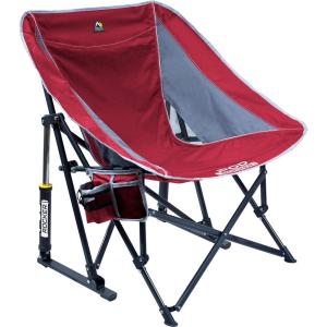 imageGCI Outdoor Pod Rocker Outdoor Rocking Chair with SunShade CanopyRed