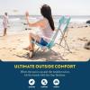 imageGCI OUTDOOR Sunshade Recliner Beach Chair  Collapsible Folding Canopy Shade Chair with Durable Armrests Drink Holder ampamp Portable Carry Bag Perfect for Beach Trips ampamp Picnics  Seafoam GreenSeafoam Green