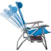 imageGCI OUTDOOR Sunshade Recliner Beach Chair  Collapsible Folding Canopy Shade Chair with Durable Armrests Drink Holder ampamp Portable Carry Bag Perfect for Beach Trips ampamp Picnics  Seafoam GreenRoyal Blue