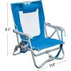 imageGCI OUTDOOR Sunshade Recliner Beach Chair  Collapsible Folding Canopy Shade Chair with Durable Armrests Drink Holder ampamp Portable Carry Bag Perfect for Beach Trips ampamp Picnics  Seafoam GreenRoyal Blue