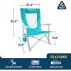 imageGCI OUTDOOR Sunshade Recliner Beach Chair  Collapsible Folding Canopy Shade Chair with Durable Armrests Drink Holder ampamp Portable Carry Bag Perfect for Beach Trips ampamp Picnics  Seafoam GreenSeafoam Green