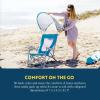 imageGCI OUTDOOR Sunshade Recliner Beach Chair  Collapsible Folding Canopy Shade Chair with Durable Armrests Drink Holder ampamp Portable Carry Bag Perfect for Beach Trips ampamp Picnics  Seafoam GreenSeafoam Green