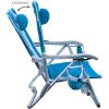 imageGCI OUTDOOR Sunshade Recliner Beach Chair  Collapsible Folding Canopy Shade Chair with Durable Armrests Drink Holder ampamp Portable Carry Bag Perfect for Beach Trips ampamp Picnics  Seafoam GreenRoyal Blue